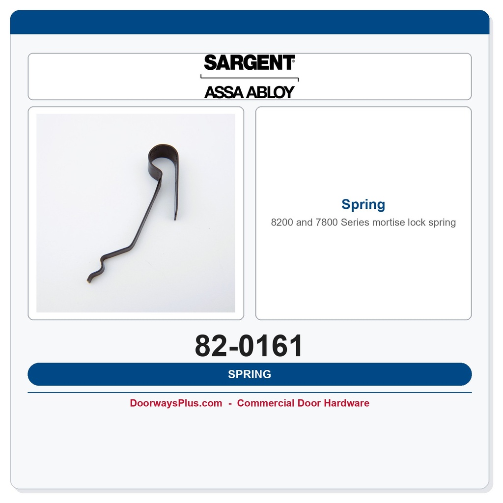 Sargent 82-0161 Spring | 8200 Mortise Lock Parts